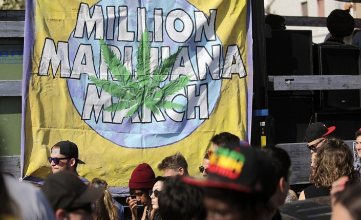 Million marijuana march. Roma, 2014